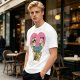 Olive Graphic T-Shirt with Raccoon and Opossum Trash Love Design
