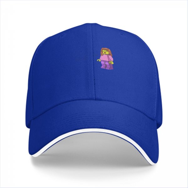 Black Baseball Cap with Lego Girl Minifigure Graphic