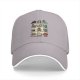 Black Baseball Cap With Halloween Themed Cat Character Print