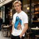 Olive T-shirt with Cookie Monster covering gingerbread man’s eyes