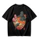 Godzilla in spicy ramen bowl graphic tee