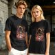 Olive Anime Graphic T-Shirt With Straw Hat Character Design