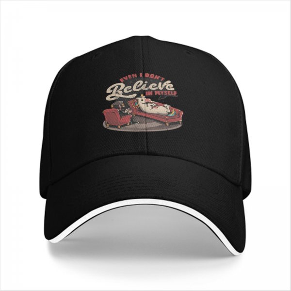 Even I Don't Believe In Myself Unicorn Therapy Baseball Cap