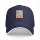 Black Baseball Cap with Ukiyo-e Style Ramen and Mount Fuji Art