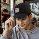 Black baseball cap with Catzilla monster cat graphic print