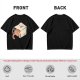 Olive T-Shirt With Whimsical Cat Mug Graphic Print