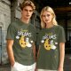 Olive t-shirt with sweet dreams cheese moon and mouse graphic