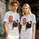 Black cat typing on laptop with 'Purr My Last Email' graphic t-shirt