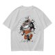 Olive graphic t-shirt with 'Enjoy the grind Assholes' coffee grinder mascot print