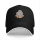 Black Baseball Cap With Capybaras On A Copier Print