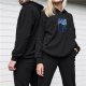 Black Hoodie With Starry Night Inspired Artwork Print