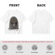 Olive T-shirt with Angry Cat in Hooded Cloak Graphic Print