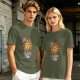 Olive t-shirt with Vitamin D sun graphic print