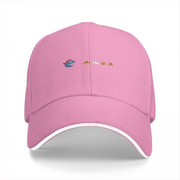 Black baseball cap with retro video game character graphic design
