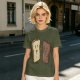 Olive T-Shirt With Surprised Light And Sad Burnt Bread Slices Graphic