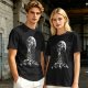 Olive T-Shirt With Dark Grim Reaper And Skull Pile Graphic