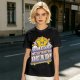 Olive graphic t-shirt with 'Someday We'll All Be Dead!' star and rainbow print