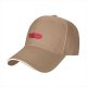 Black Baseball Cap With Red Split Bean Graphic Design