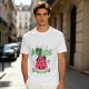 Olive T-Shirt With Cute Watermelon 'What A Melon' Graphic Design