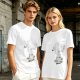 Olive Green T-Shirt with Steaming Coffee Cup Print