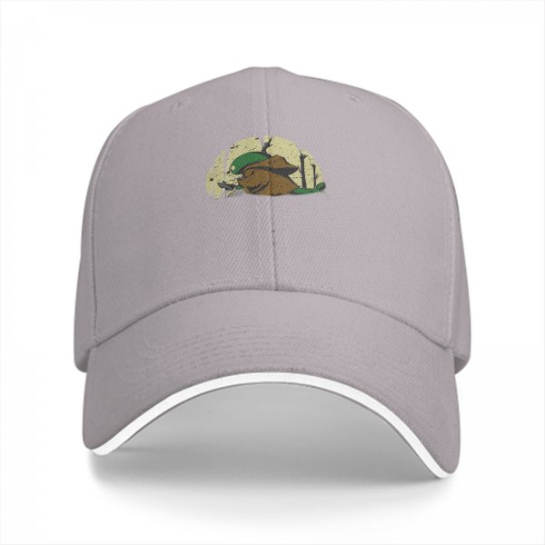 Black Baseball Cap With Distressed Mushroom Forest Graphic