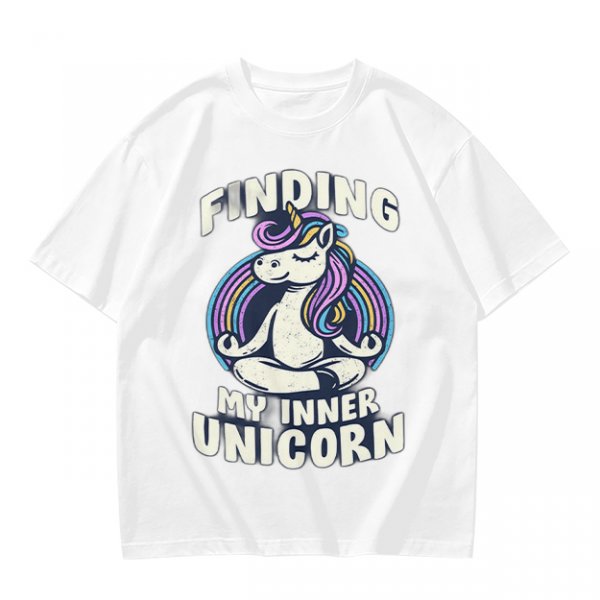 Finding My Inner Unicorn Meditating Graphic T-Shirt