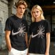 Olive T-shirt with Alien Facehugger Swoosh Graphic Print
