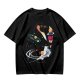 Olive T-Shirt With Cosmic Penguin And Ice Cream Print