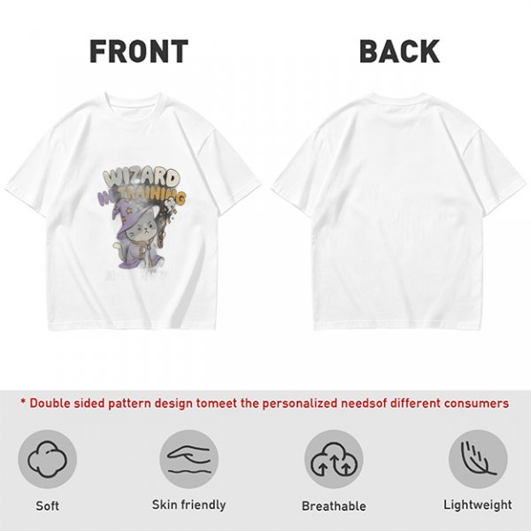 Wizard In Training Cat Graphic Olive T-Shirt