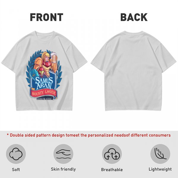 Samus Aran Bounty Lager Graphic T-Shirt