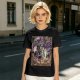Olive T-Shirt Featuring Fantasy Wizard Card Artwork