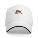 Black baseball cap with running cassette tape graphic