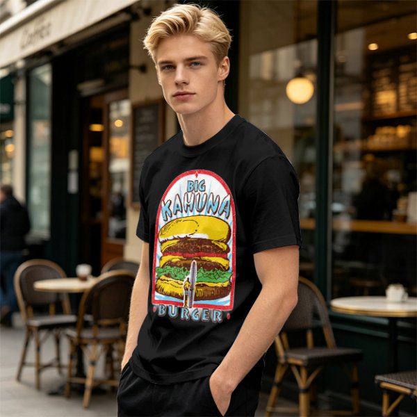 Olive T-Shirt with Big Kahuna Burger Graphic Print