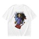 Olive T-Shirt With Skeletor Rock Guitarist Graphic Print