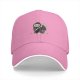 Black baseball cap with a cartoon grim reaper sloth graphic