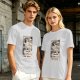 Olive T-Shirt with The Fool Tarot Card Anime Print