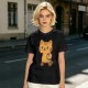 Olive T-Shirt With Cute Orange Tabby Cat Graphic