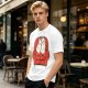 Olive T-Shirt with Cute Ghosts on Red Armchair Graphic