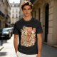 Giant Hot Dog Monster Destroying City Graphic T-Shirt