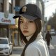 Black Baseball Cap with Beer Mug Sketch Graphic