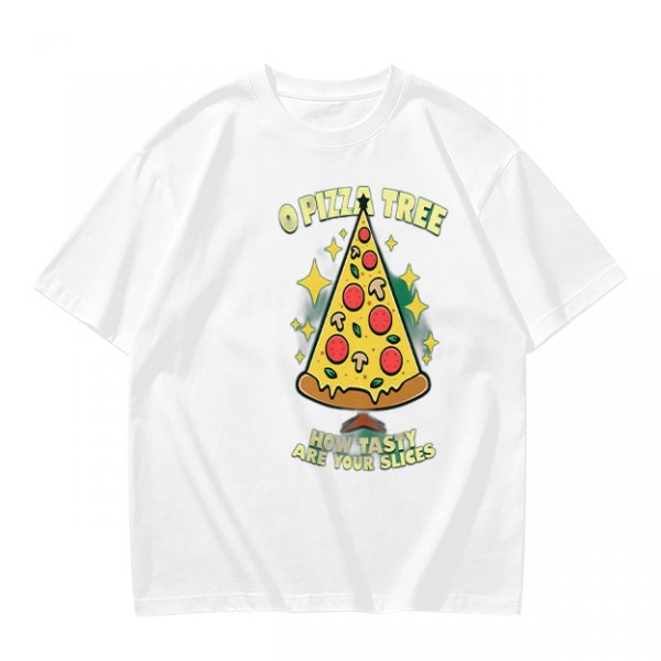 O Pizza Tree How Tasty Are Your Slices Funny Graphic T-Shirt