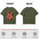Olive T-Shirt With Pizza Pentagram Graphic Design