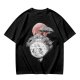 Olive T-shirt with Totoro and Friends Watercolor Print