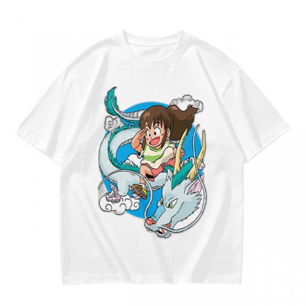 Spirited Away Chibi Haku and Chihiro Graphic T-Shirt