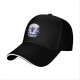 Black Baseball Cap With Fantasy Moonlit Character Art Print