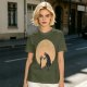 Olive T-Shirt With Moonlit Cowboy Silhouette Graphic
