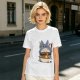 Olive T-shirt with Totoro ramen bowl graphic print