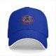 Black Baseball Cap With Purple Galaxy Cloud And Black Cat Print