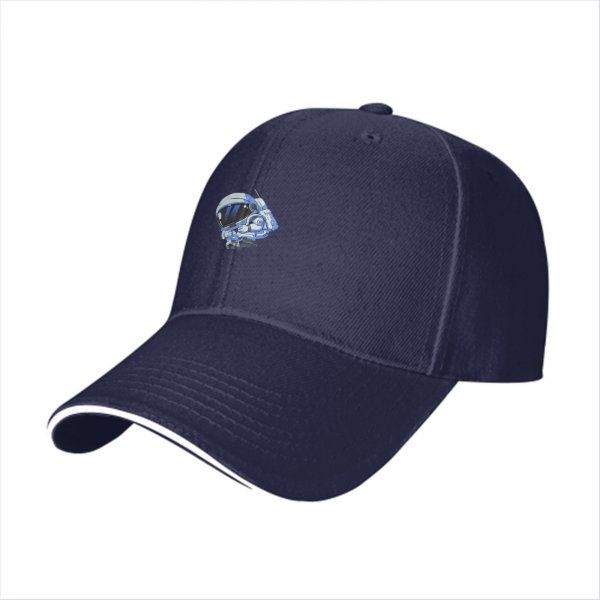 Black Baseball Cap With Cute Floating Astronaut Graphic