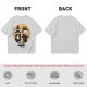 Olive graphic tee with punk raccoon and opossum 'Stay Trashy' print